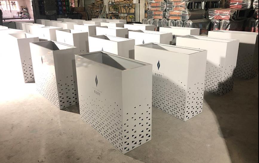 不銹鋼長方形花箱市政街區(qū)景觀花盆