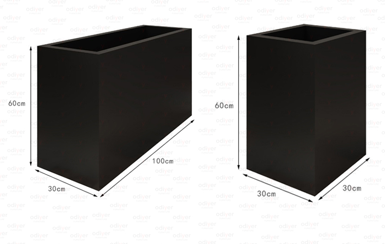 玻璃鋼戶外長(zhǎng)方形花箱街區(qū)市政花盆
