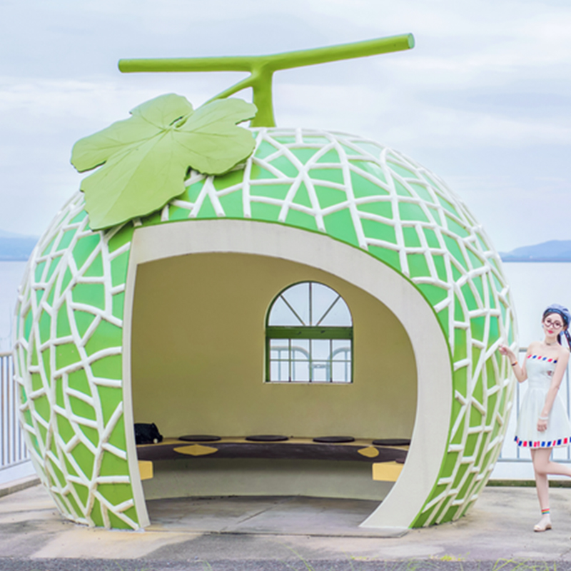 玻璃鋼蘑菇造型雕塑蘑菇屋子美陳擺件定制 玻璃鋼蘑菇造型雕塑蘑菇屋子美陳擺件定制