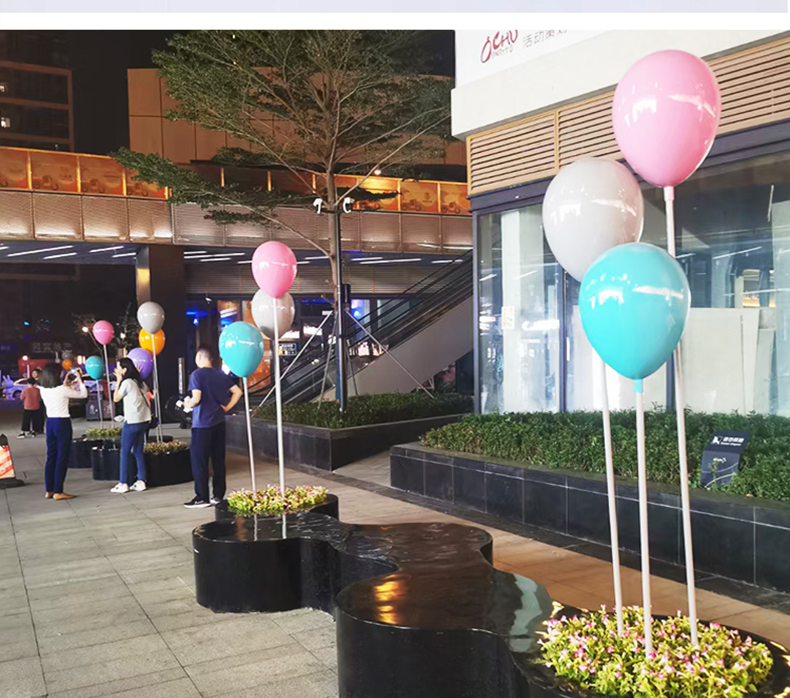 玻璃鋼氣球造型坐凳戶外景觀藝術(shù)座椅