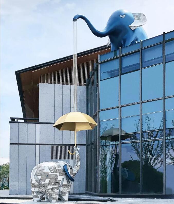 大象雕塑-玻璃鋼ip形象大象擺件為什么這么受歡迎!