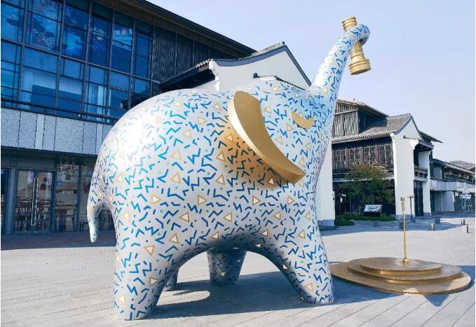 大象雕塑-玻璃鋼ip形象大象擺件為什么這么受歡迎!