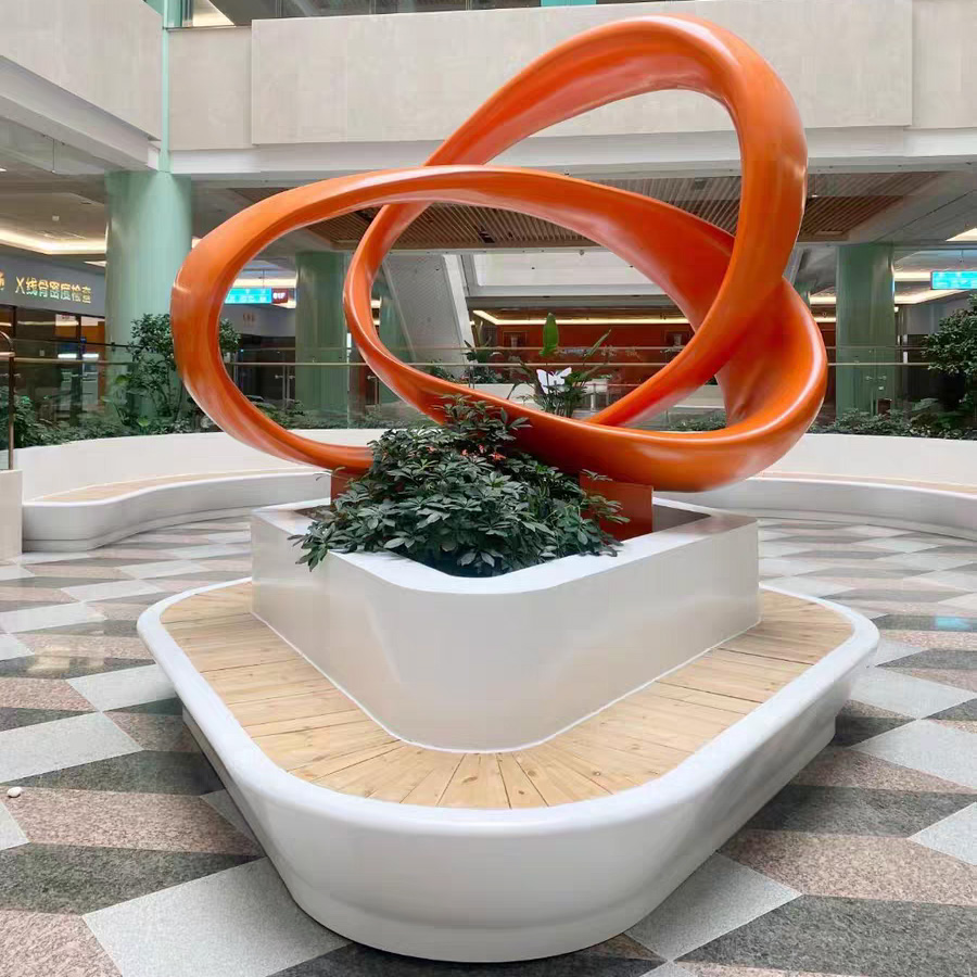 玻璃鋼樹池坐凳，戶外花壇花池景觀座椅種類款式!