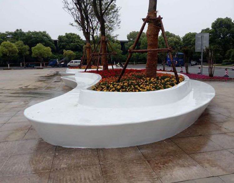 玻璃鋼樹池坐凳，戶外花壇花池景觀座椅種類款式!