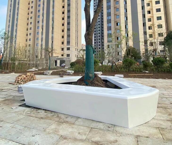 玻璃鋼樹池坐凳，戶外花壇花池景觀座椅種類款式!