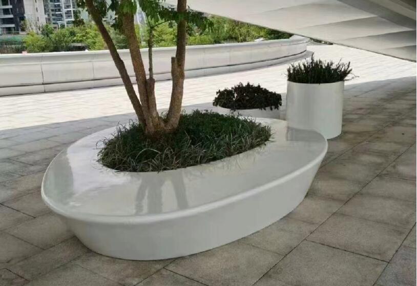 玻璃鋼樹池坐凳，戶外花壇花池景觀座椅種類款式!