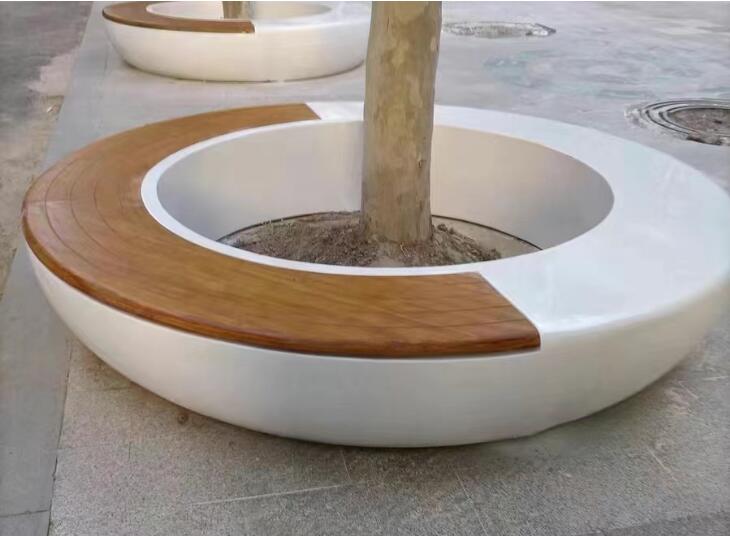 玻璃鋼樹池坐凳，戶外花壇花池景觀座椅種類款式!