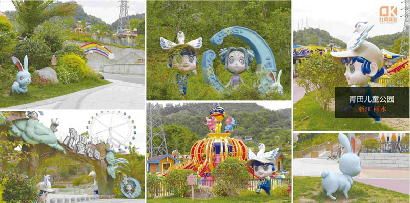 廣東茂名宏達(dá)廣場(chǎng)玻璃鋼雕塑小品擺件定制案例