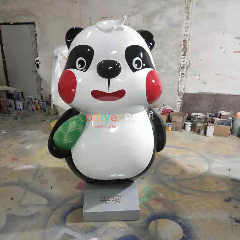 玻璃鋼大熊貓雕塑抽象動物小品景觀藝術(shù)擺件 玻璃鋼大熊貓雕塑抽象動物小品景觀藝術(shù)擺件