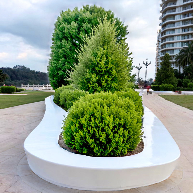 玻璃鋼異形樹池坐凳戶外公園花壇種植池