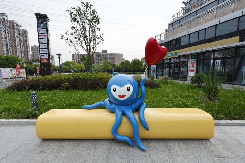 上海太平洋中環(huán)廣場玻璃鋼坐凳海洋系列案例