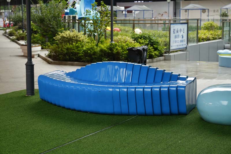 上海太平洋中環(huán)廣場玻璃鋼坐凳海洋系列案例