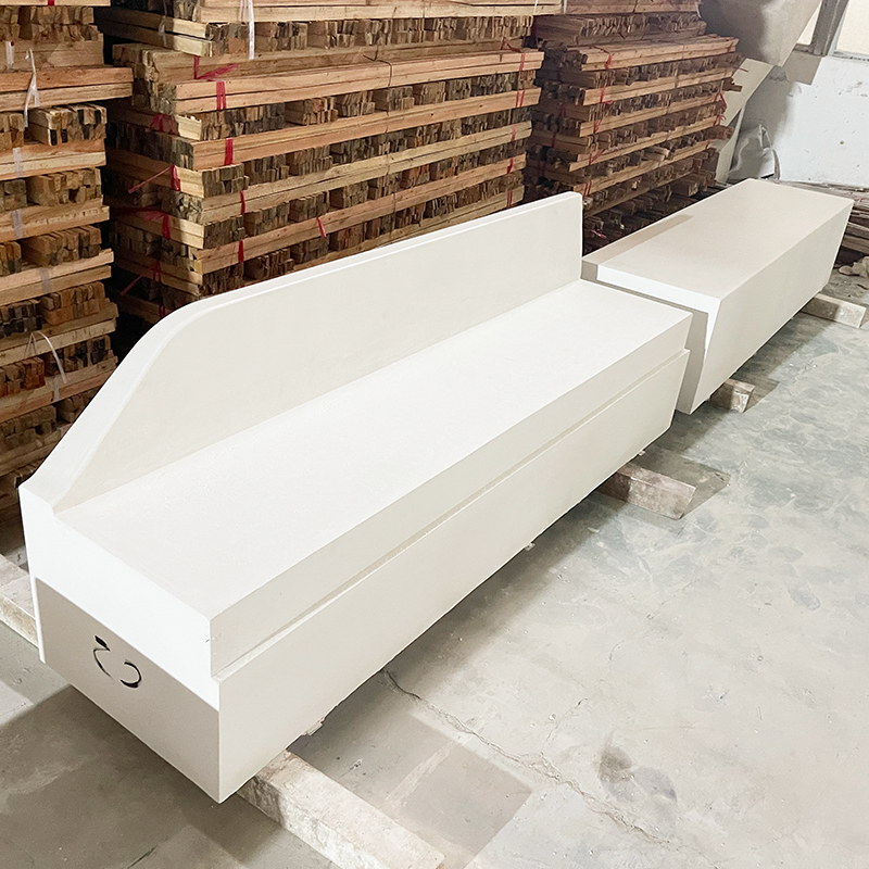 木質(zhì)切片山峰造型座椅藝術(shù)美陳休閑坐凳